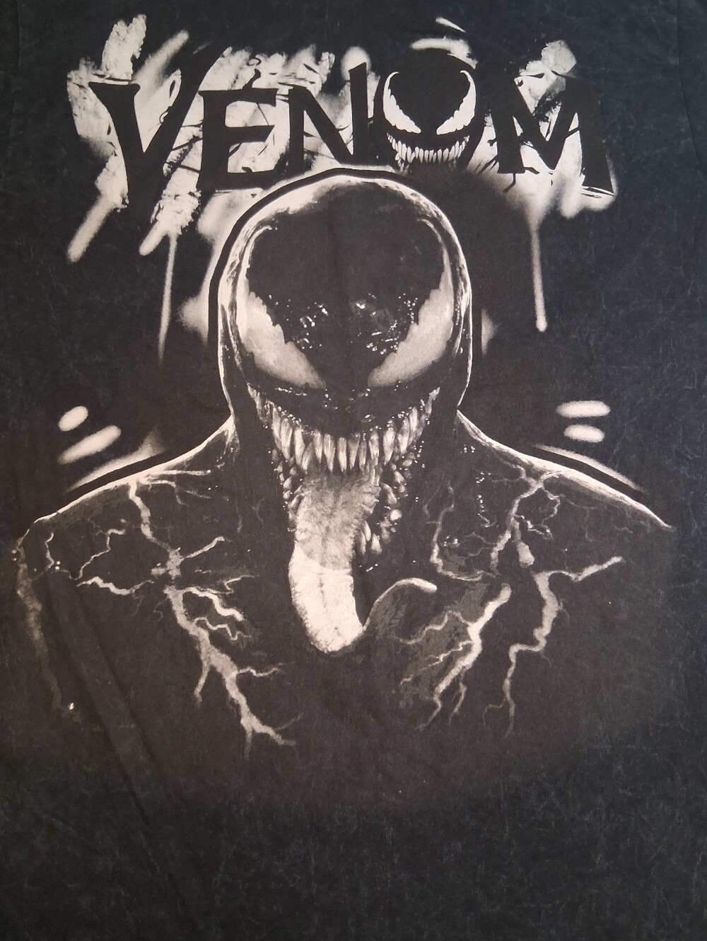 Marvel Venom Official Symbiote Spray Paint Graphic T-Shirt Black Men's Medium